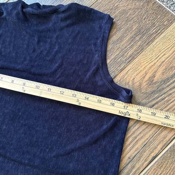 Vintage Chico’s Private Edition Blue Mock Neck Tank & Maxi Skirt Set Size 1 - Picture 7 of 8